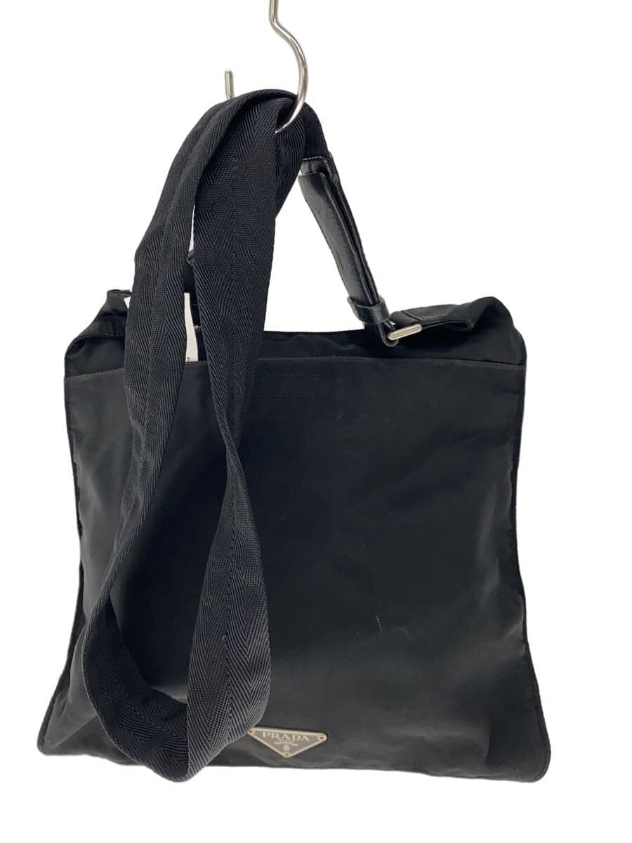 PRADA shoulder bag nylon black plain
