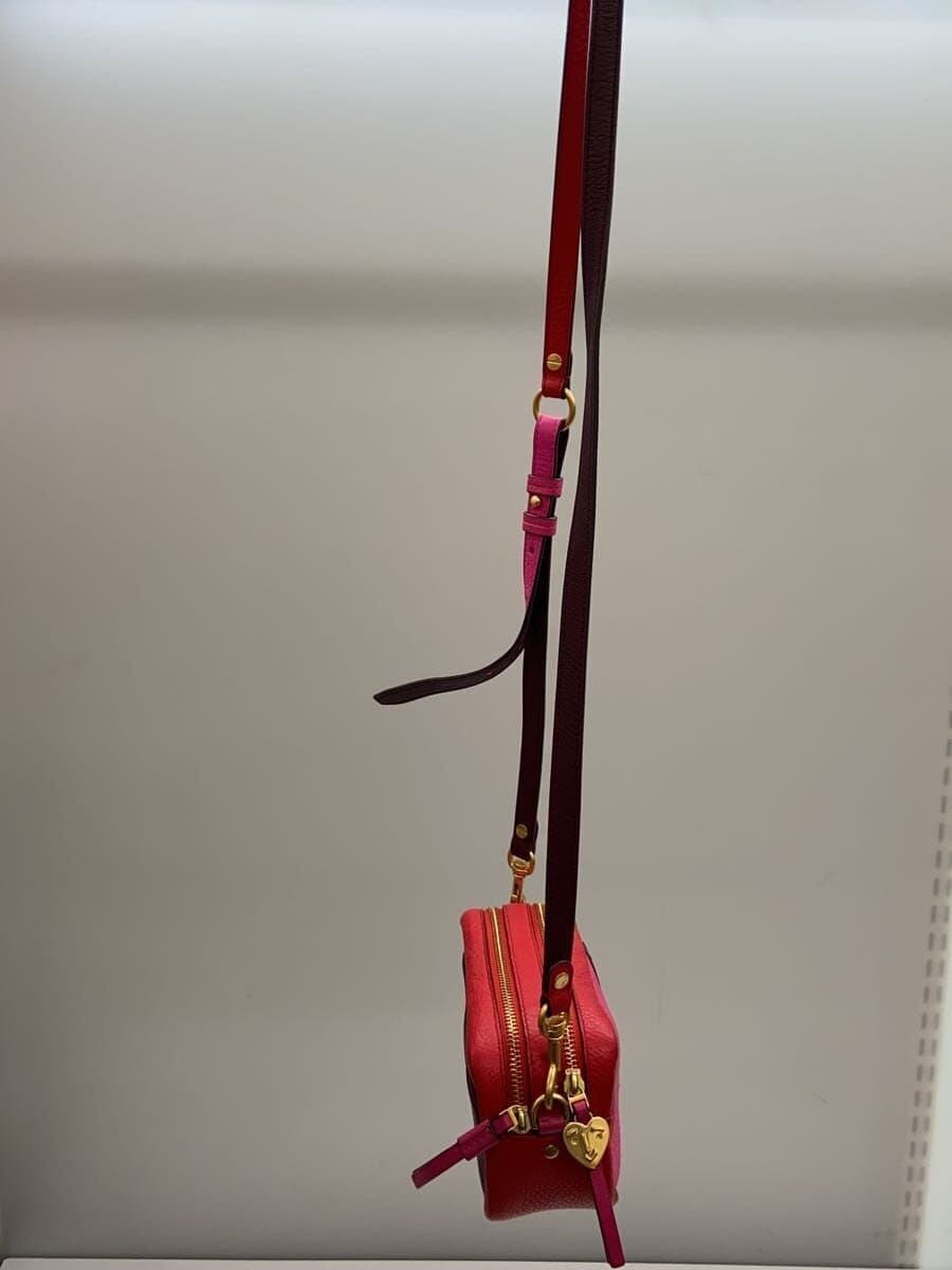 TORY BURCH Perry Patchwork Hearts Mini Bag Shoulder Bag Leather RED 2