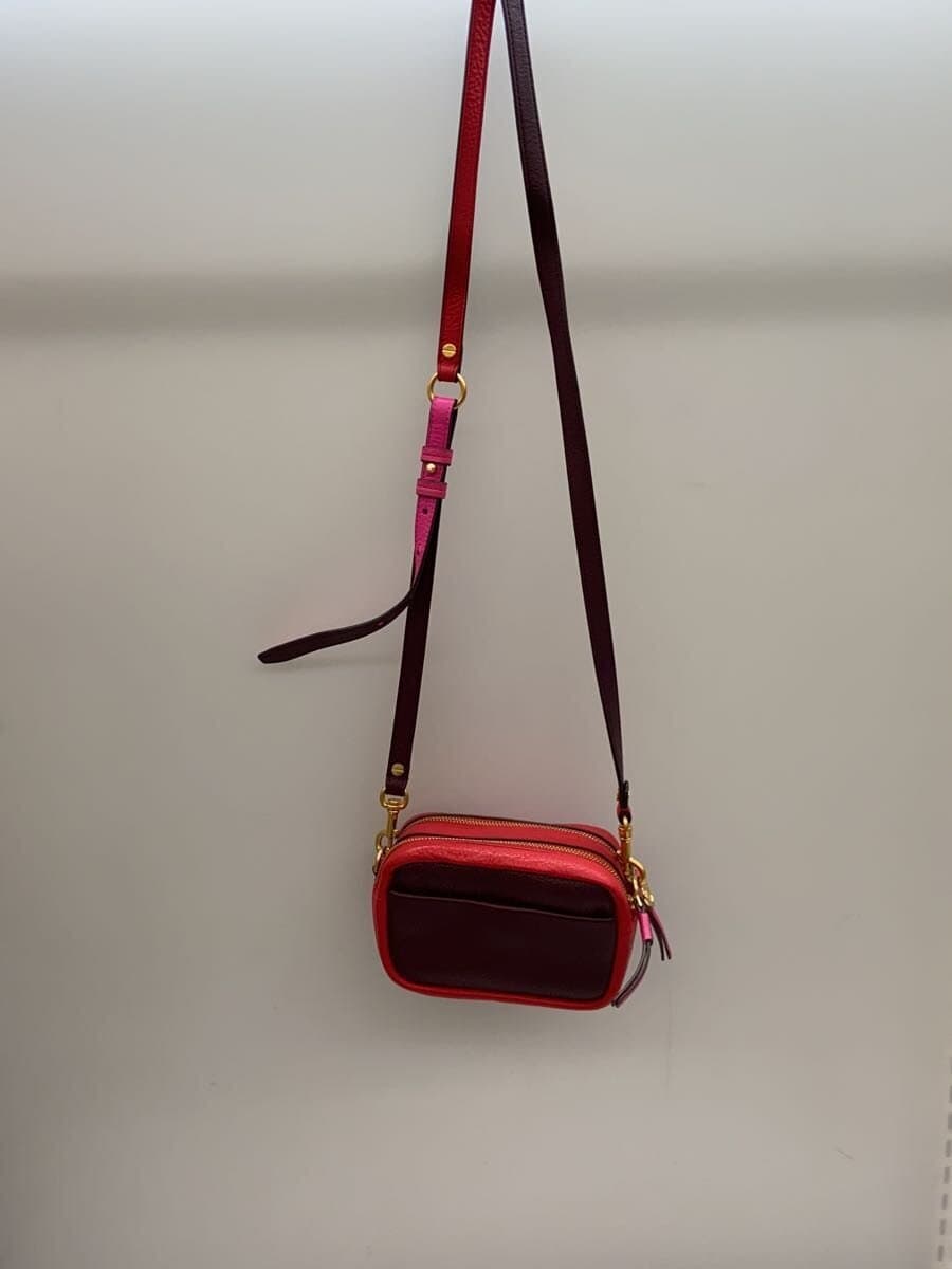 TORY BURCH Perry Patchwork Hearts Mini Bag Shoulder Bag Leather RED 3