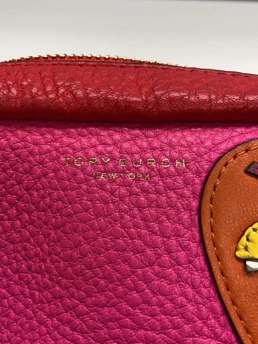 TORY BURCH Perry Patchwork Hearts Mini Bag Shoulder Bag Leather RED 5