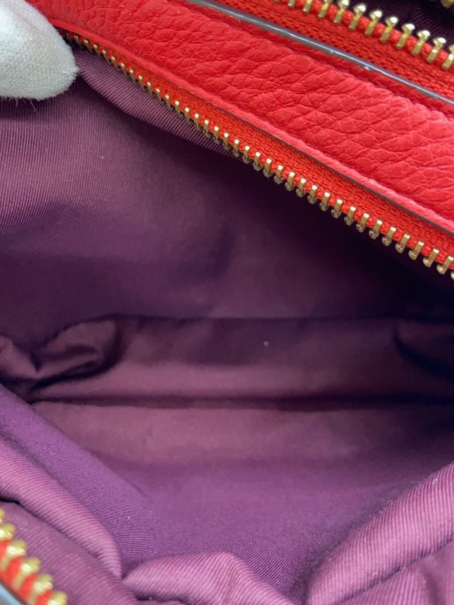 TORY BURCH Perry Patchwork Hearts Mini Bag Shoulder Bag Leather RED 6