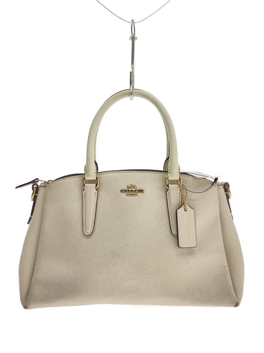 COACH Handbag Leather WHT F28977