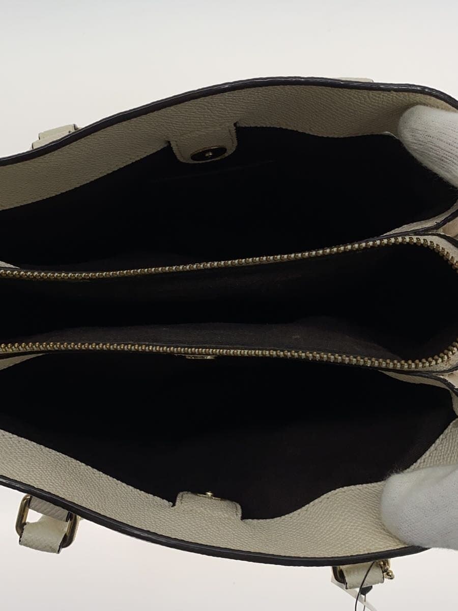 COACH Handbag Leather WHT F28977 6