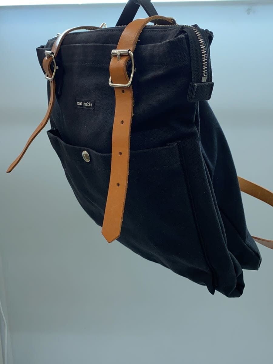 marimekko Backpack Canvas BLK Solid 040006 101914 2