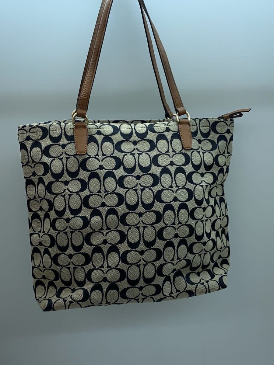 COACH Tote Bag_Signature_All Over Pattern Canvas BLK All Over Pattern 3