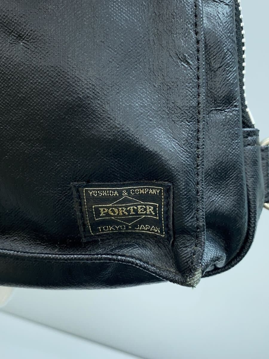 PORTER Shoulder Bag Leather BLK 5