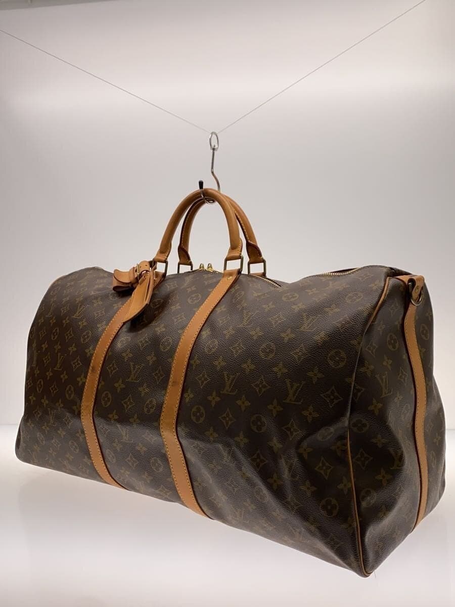 LOUIS VUITTON Keepall Bandoulière 60 Monogram Canvas Boston Bag PVC BRW 2
