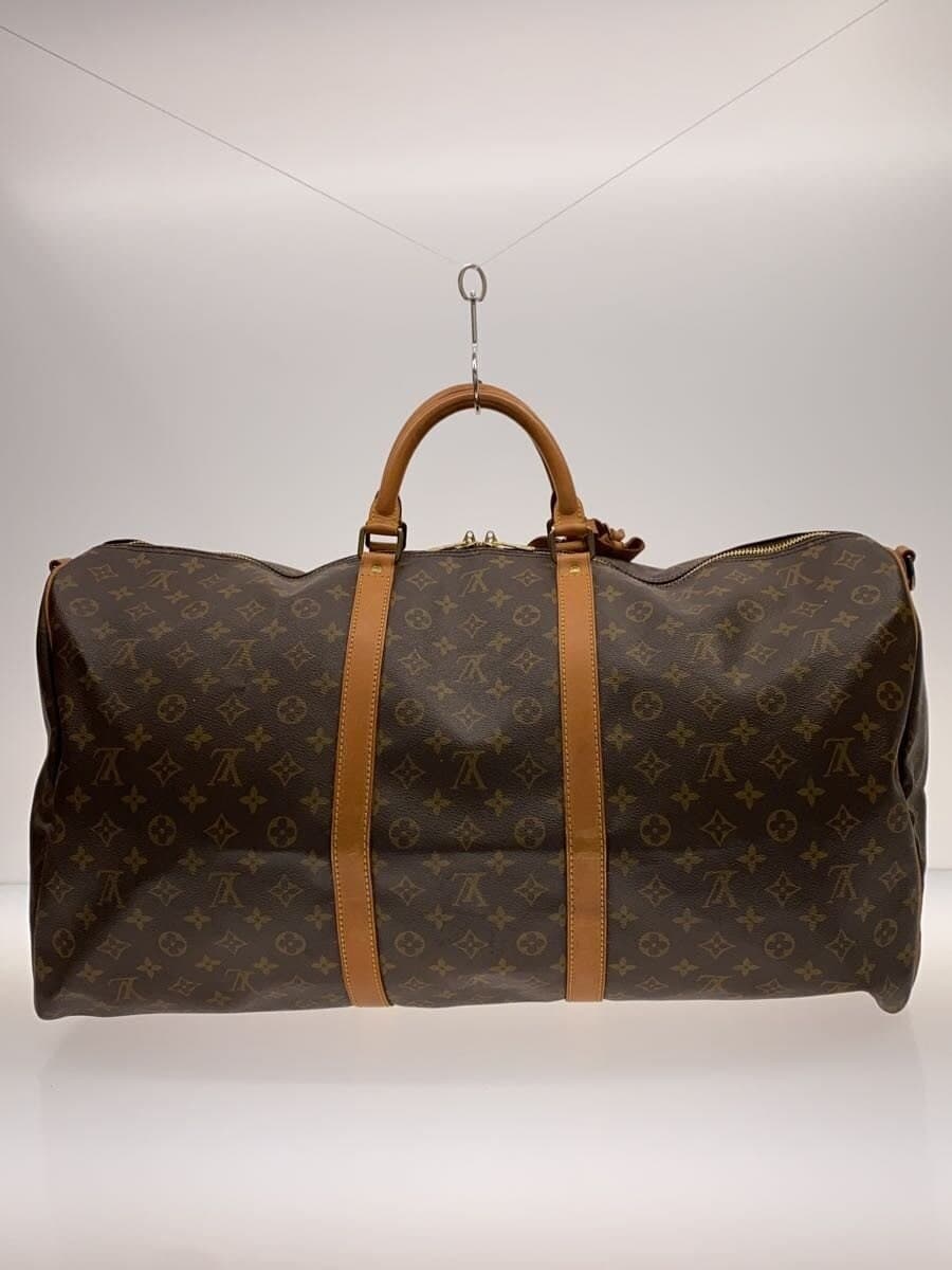 LOUIS VUITTON Keepall Bandoulière 60 Monogram Canvas Boston Bag PVC BRW 3