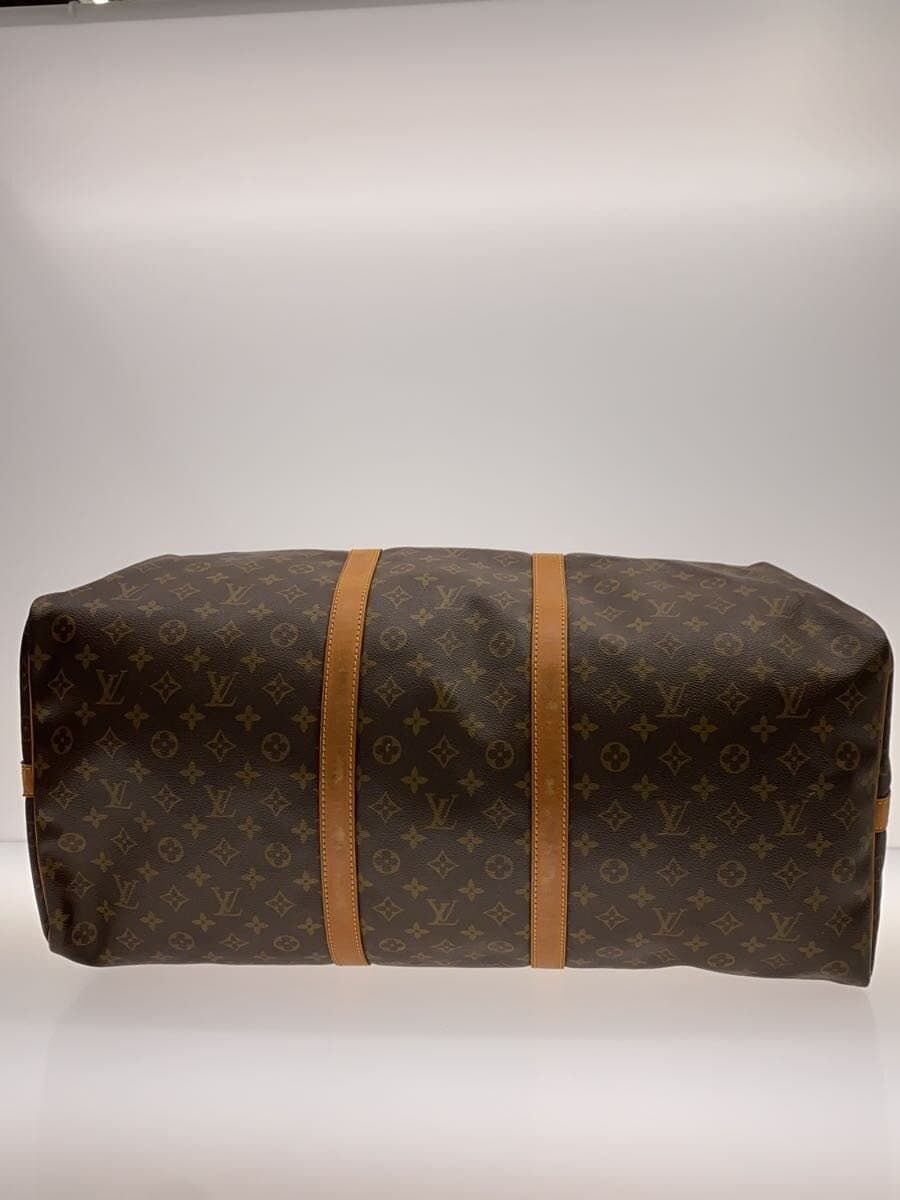 LOUIS VUITTON Keepall Bandoulière 60 Monogram Canvas Boston Bag PVC BRW 4