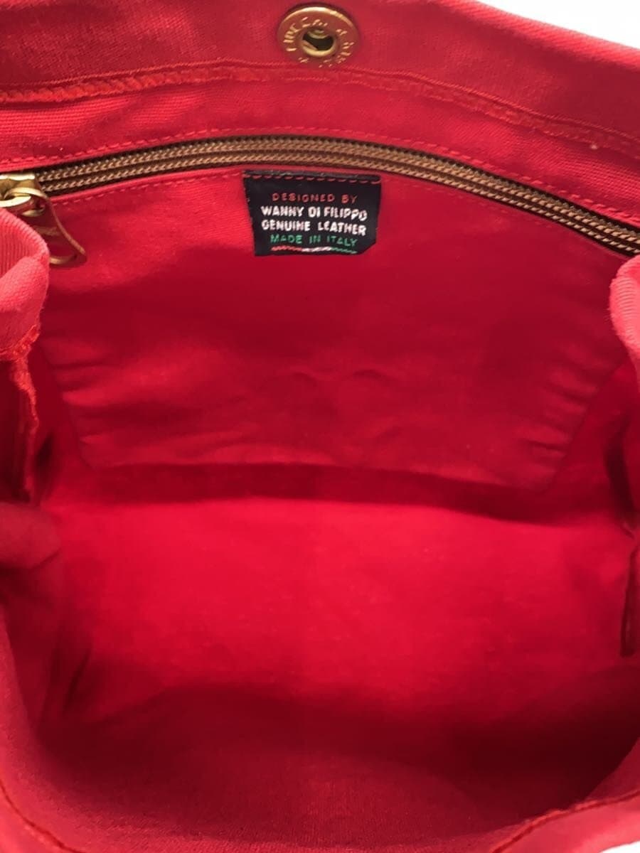 IL BISONTE Tote Bag Canvas RED Solid 6