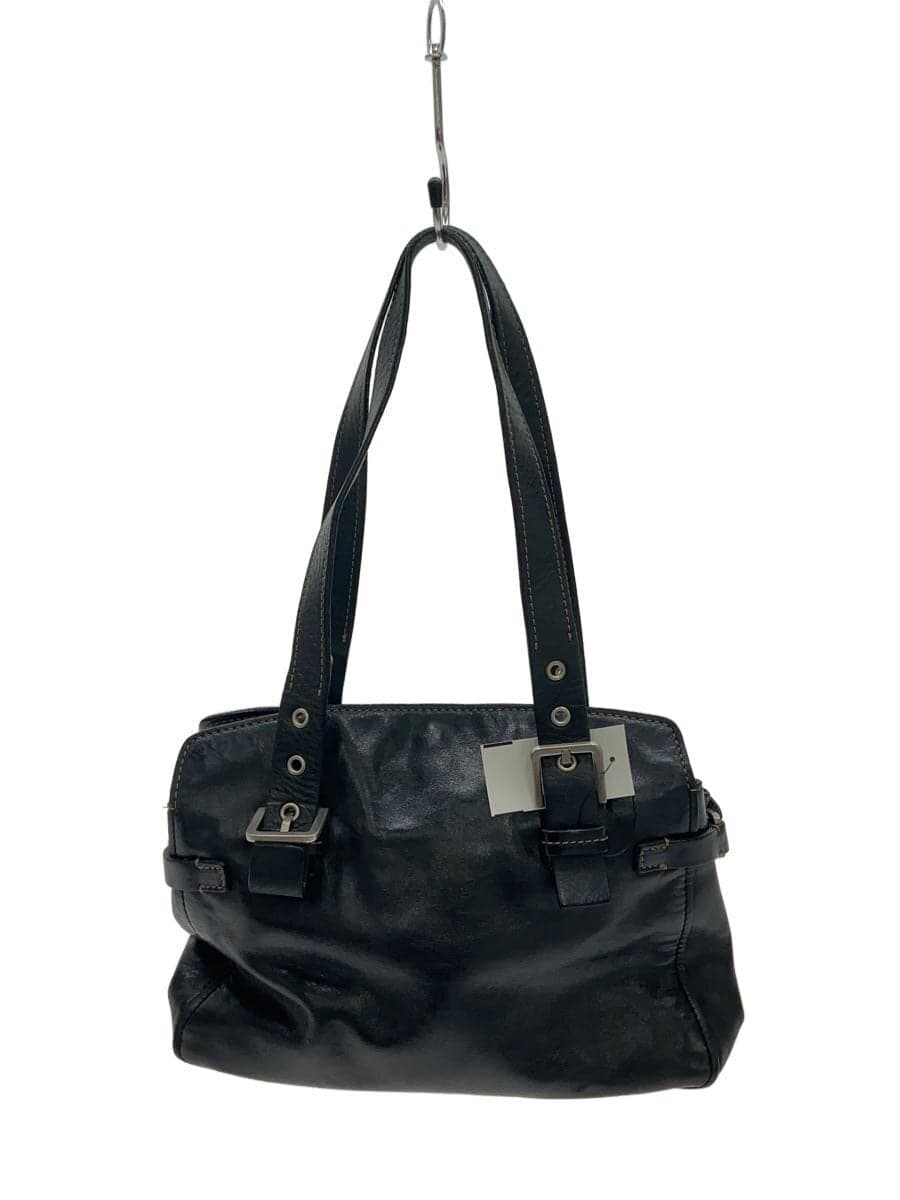 FRANCESCO BIASIA Shoulder Bag Leather BLK Solid