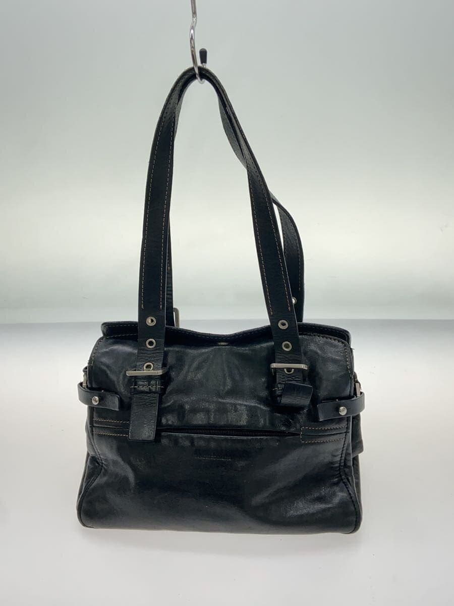 FRANCESCO BIASIA Shoulder Bag Leather BLK Solid 3