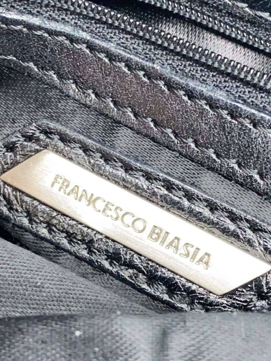 FRANCESCO BIASIA Shoulder Bag Leather BLK Solid 5
