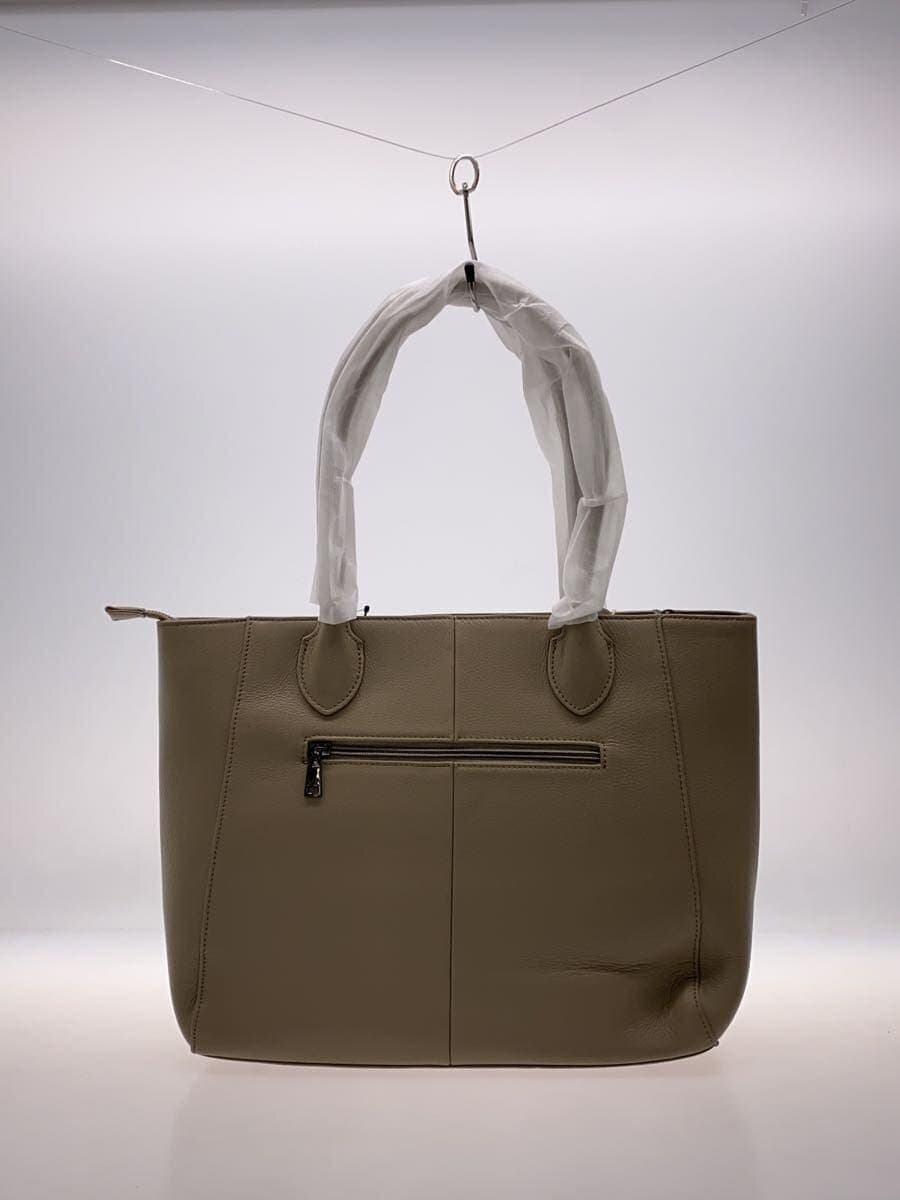 GUSCIO Tote Bag Leather GRY Solid 3