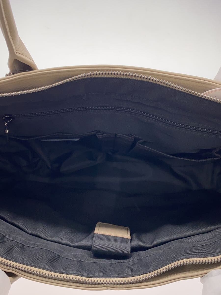 GUSCIO Tote Bag Leather GRY Solid 6