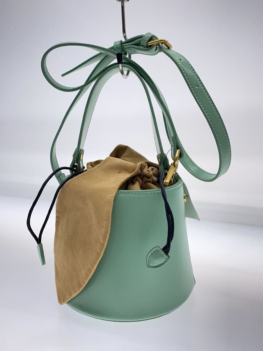 Other Brand ISOLE Handbag Leather GRN Solid 2