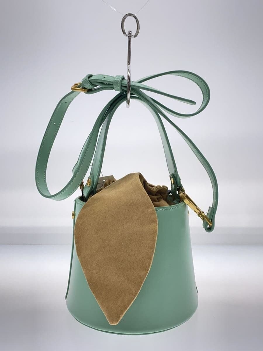 Other Brand ISOLE Handbag Leather GRN Solid 3