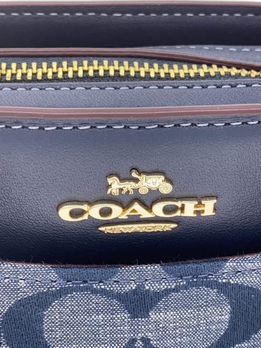 COACH Shoulder Bag BLU All Over Pattern CH859 5