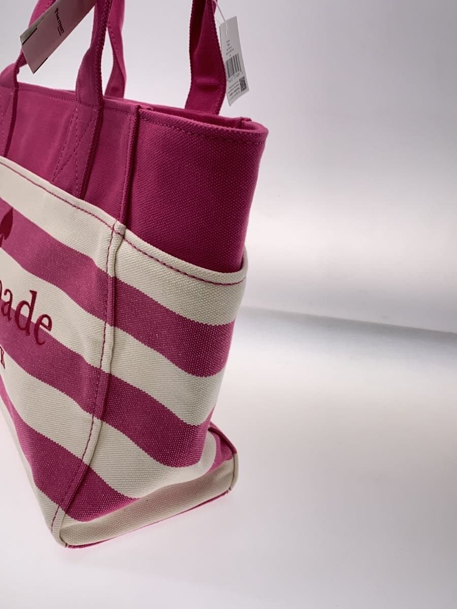 kate spade new york Tote Bag Canvas PNK Border Stripe KB695 2