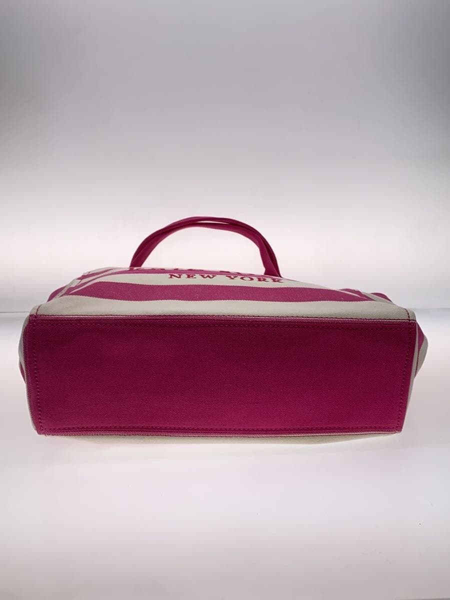 kate spade new york Tote Bag Canvas PNK Border Stripe KB695 4