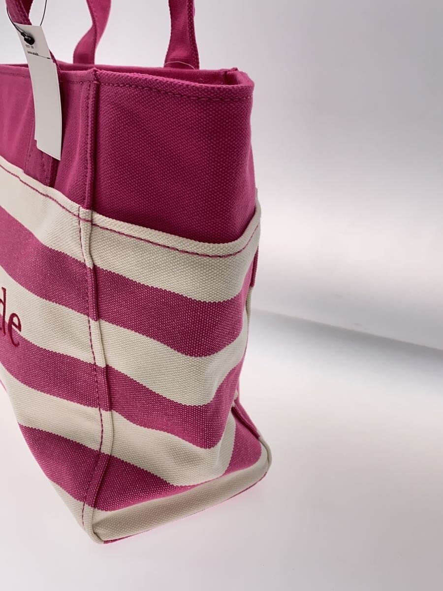 kate spade new york Tote Bag Canvas PNK Border Stripe KB695 2