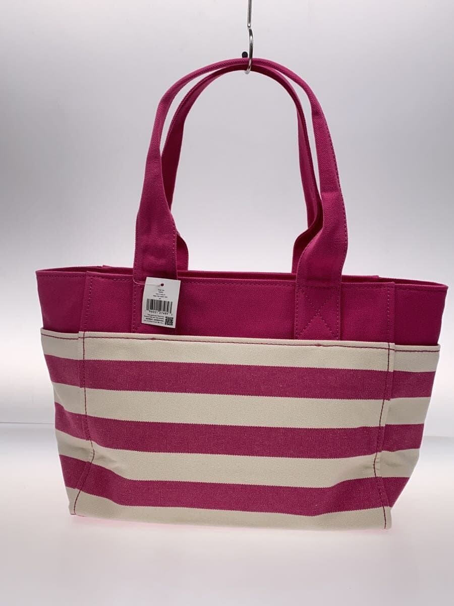 kate spade new york Tote Bag Canvas PNK Border Stripe KB695 3