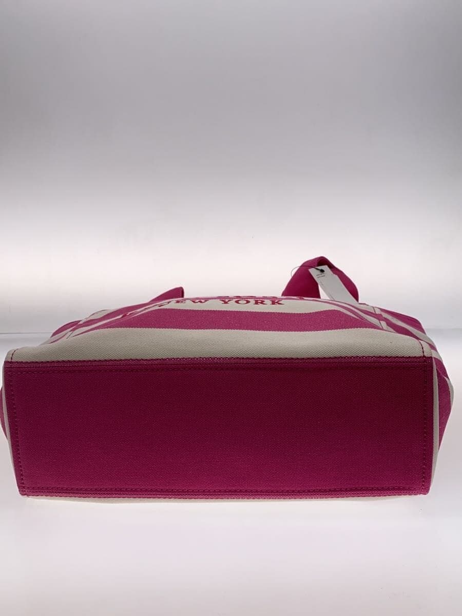 kate spade new york Tote Bag Canvas PNK Border Stripe KB695 4