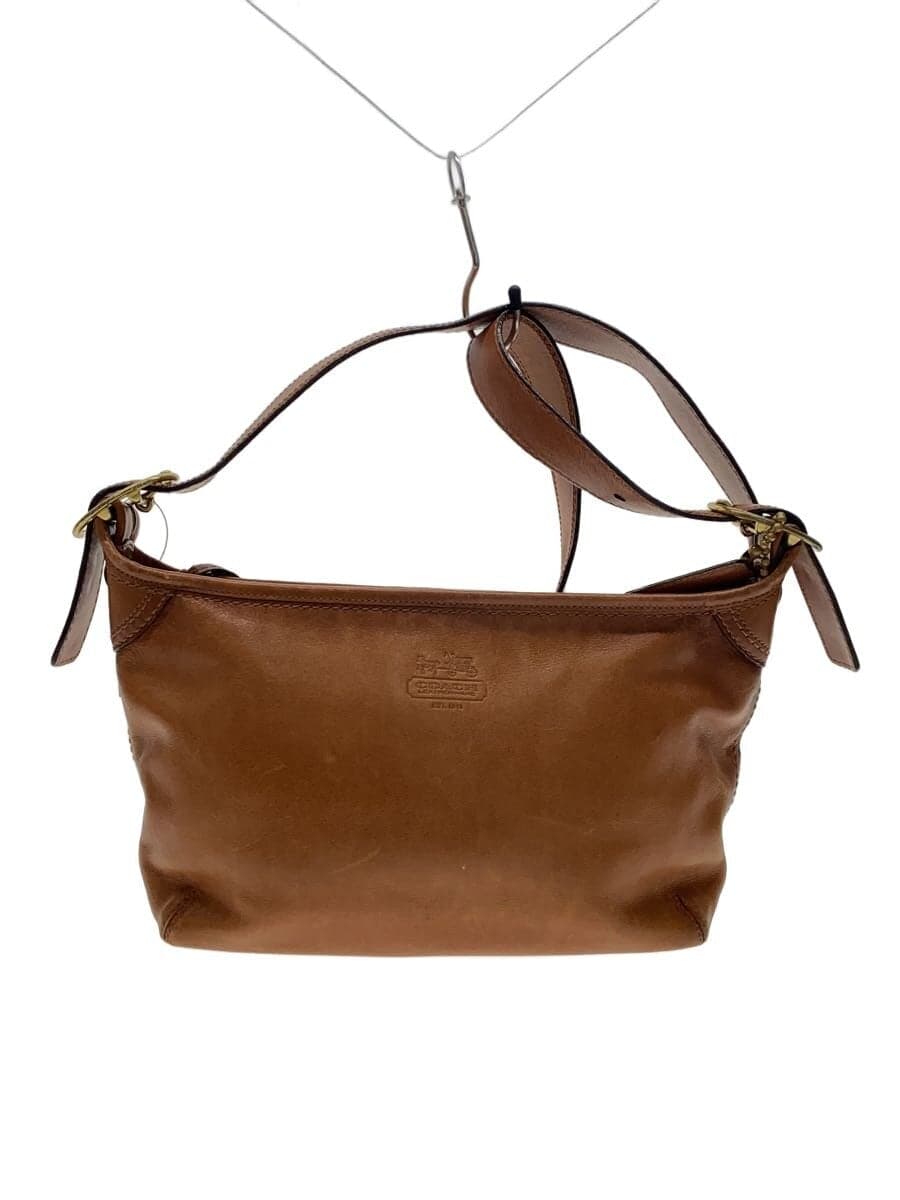 COACH Shoulder Bag Leather BRW Solid F12595