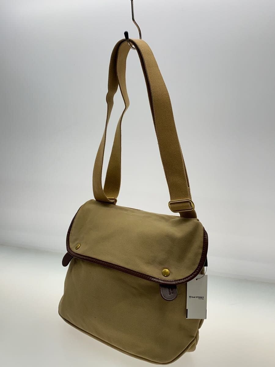 BRADY Shoulder Bag Canvas BEG Solid 2