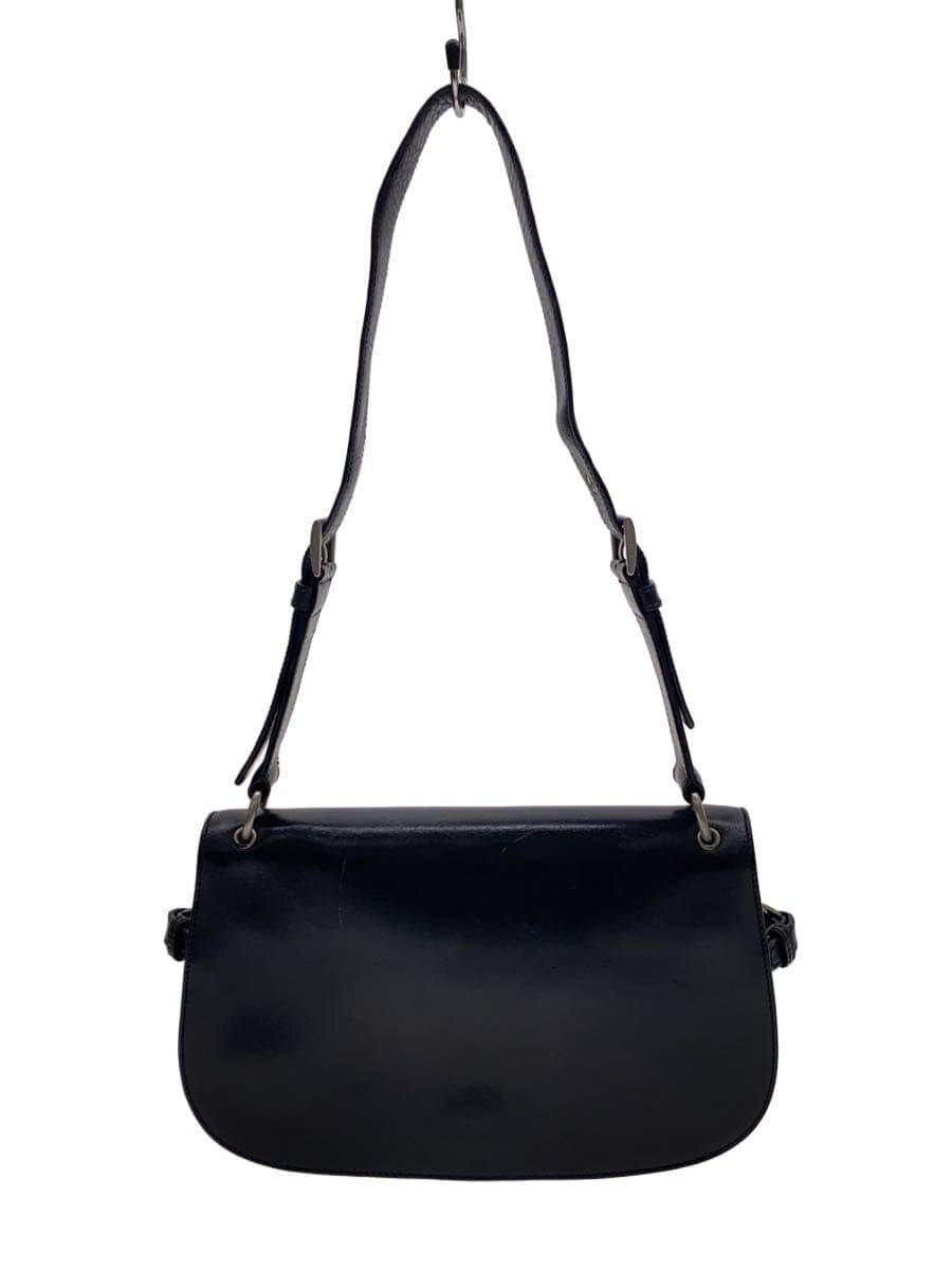 PRADA Shoulder Bag Leather BLK Solid B6422