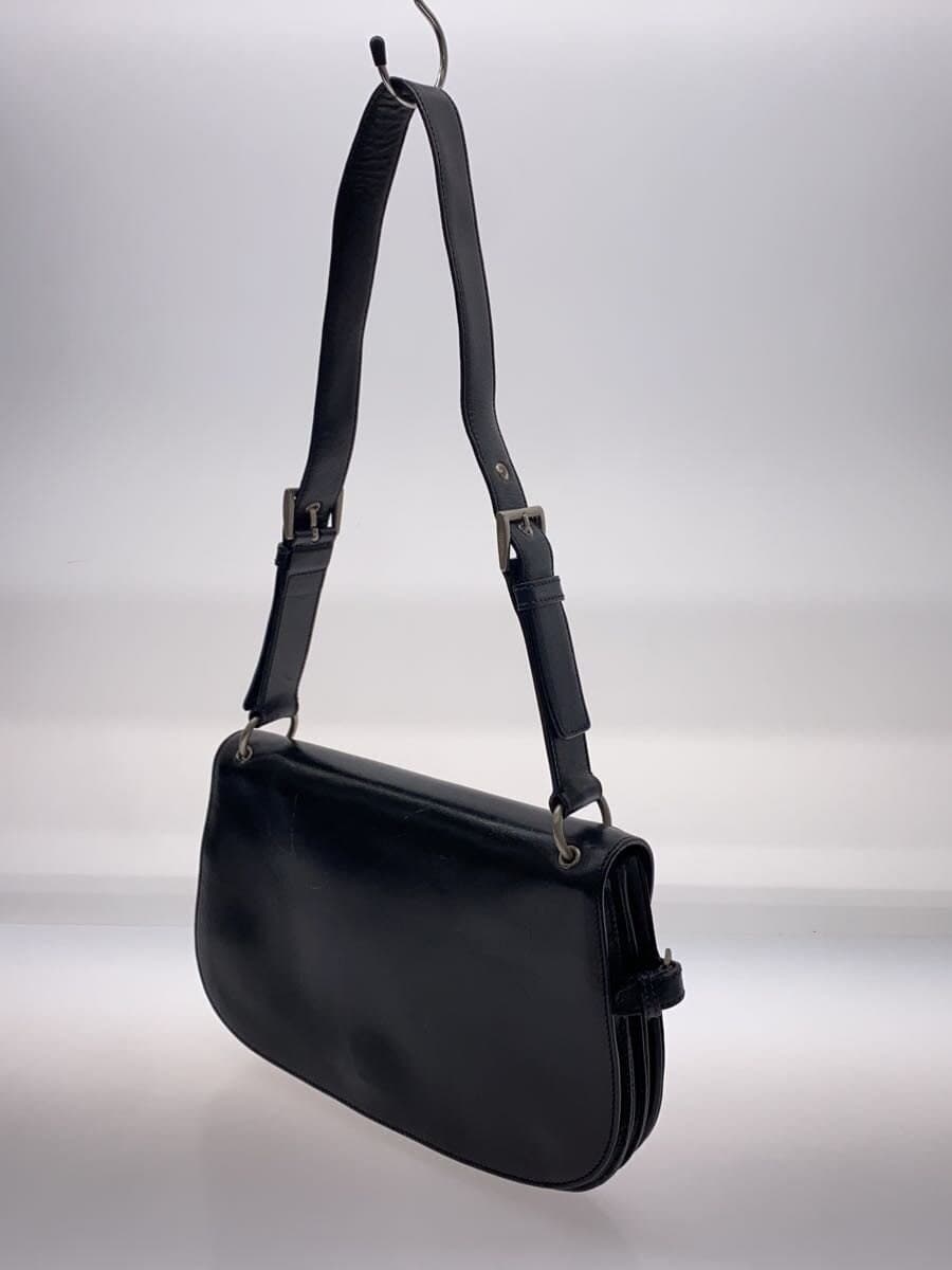 PRADA Shoulder Bag Leather BLK Solid B6422 2