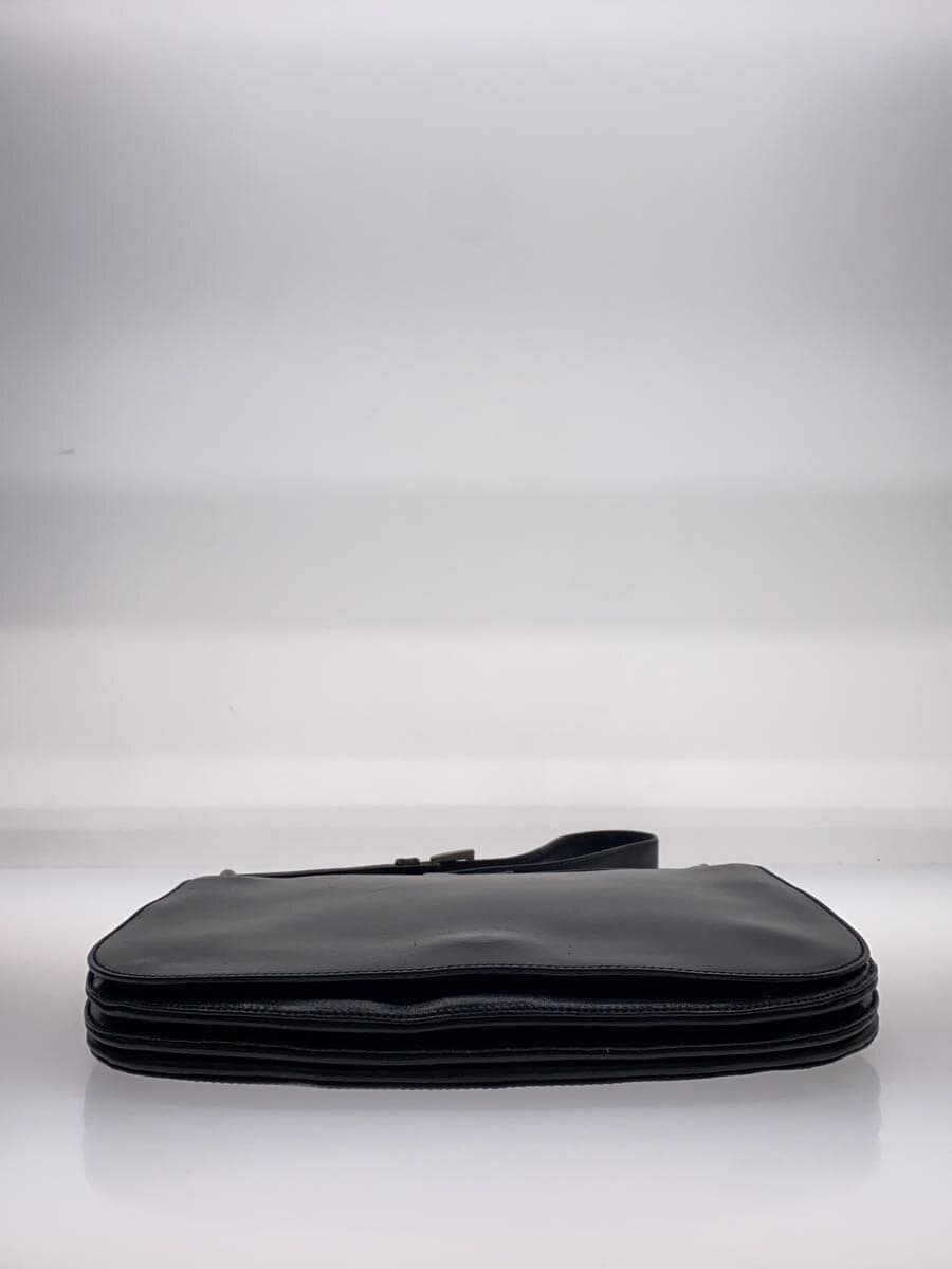 PRADA Shoulder Bag Leather BLK Solid B6422 4