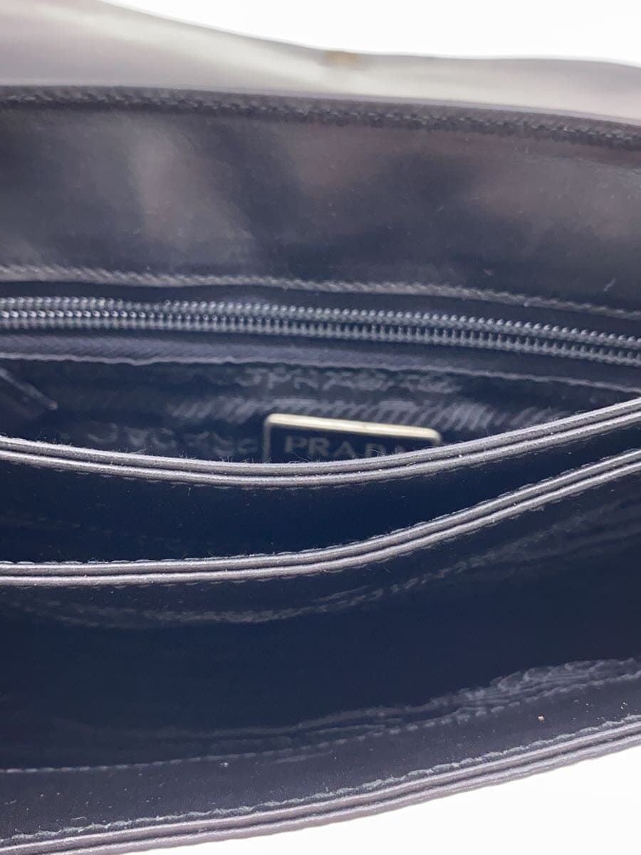 PRADA Shoulder Bag Leather BLK Solid B6422 6
