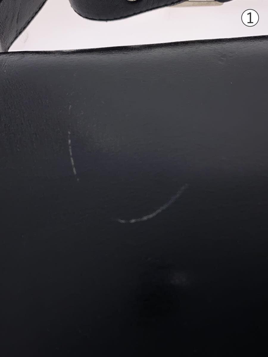 PRADA Shoulder Bag Leather BLK Solid B6422 7