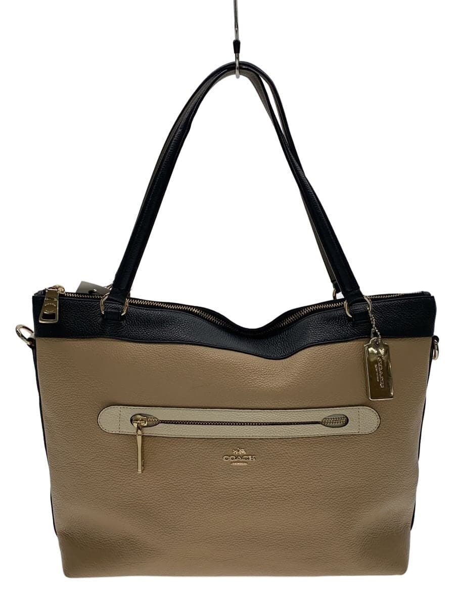COACH Tote Bag BEG Solid F57496
