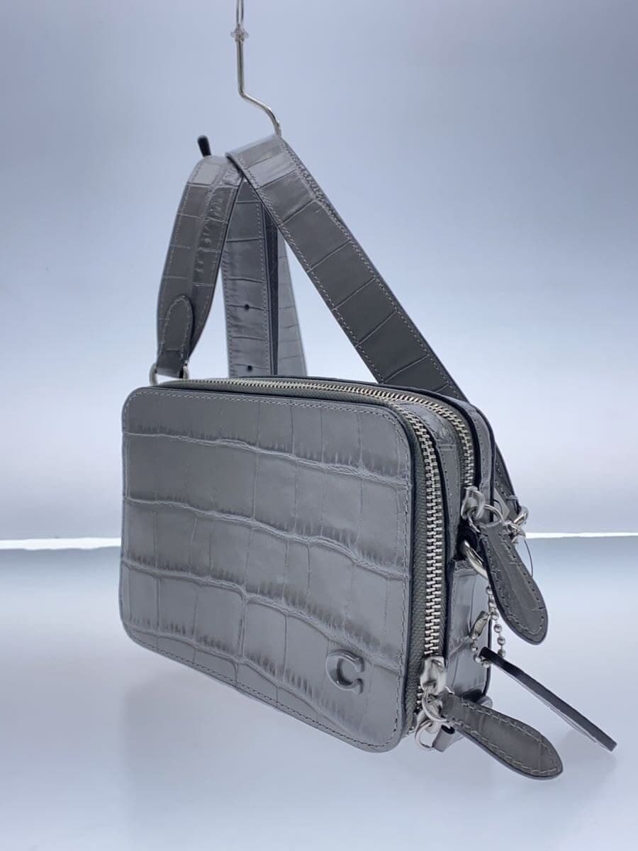 COACH Shoulder Bag Leather GRY Solid CW431 2