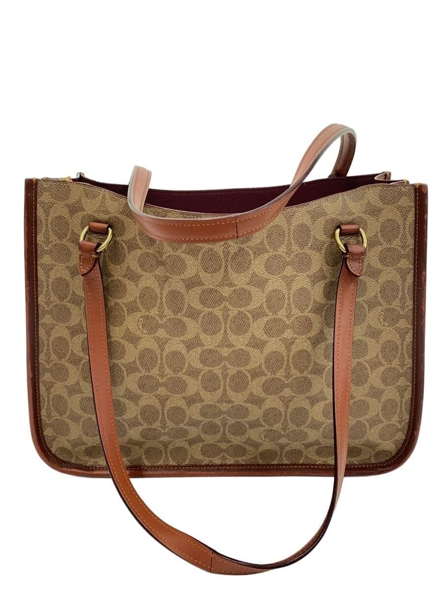 COACH tote bag PVC Brown All-over pattern C2591 3