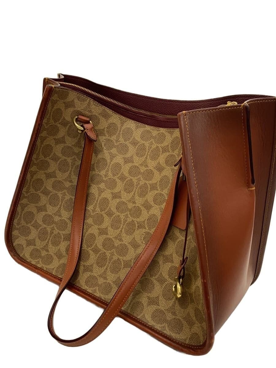 COACH tote bag PVC Brown All-over pattern C2591 7
