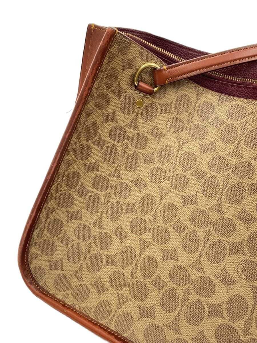 COACH tote bag PVC Brown All-over pattern C2591 9