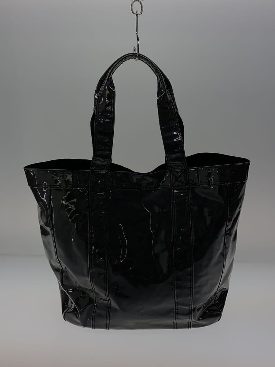 PORTER Tote Bag PVC BLK Solid With Scratches 3