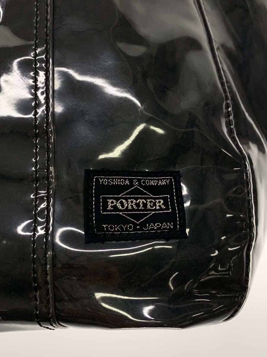 PORTER Tote Bag PVC BLK Solid With Scratches 5