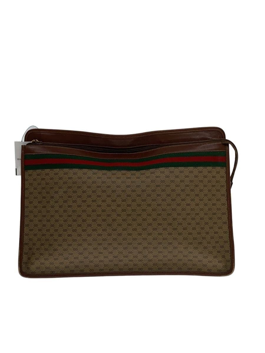 GUCCI bag leather BRW all-over pattern KHK017-115-4126