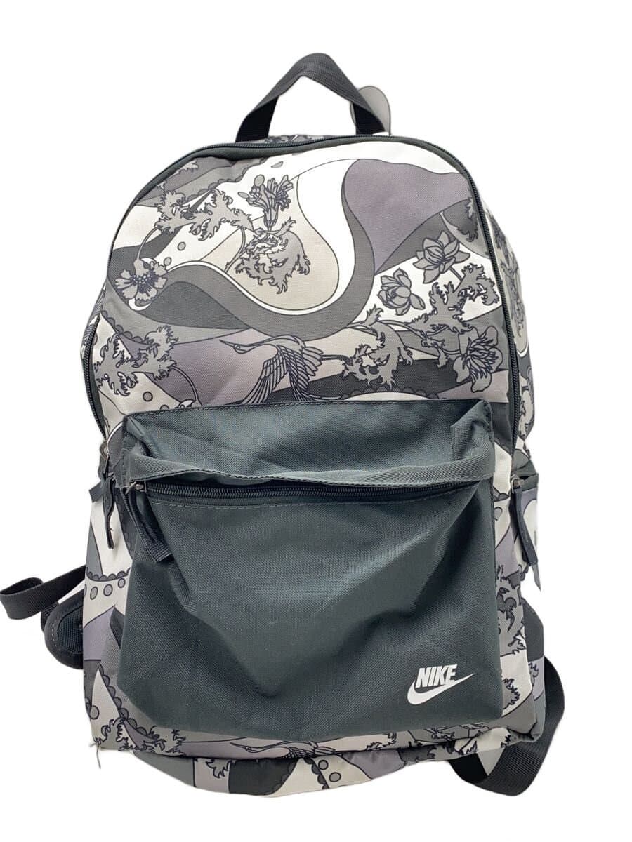 NIKE Backpack Polyester GRY All Over Pattern