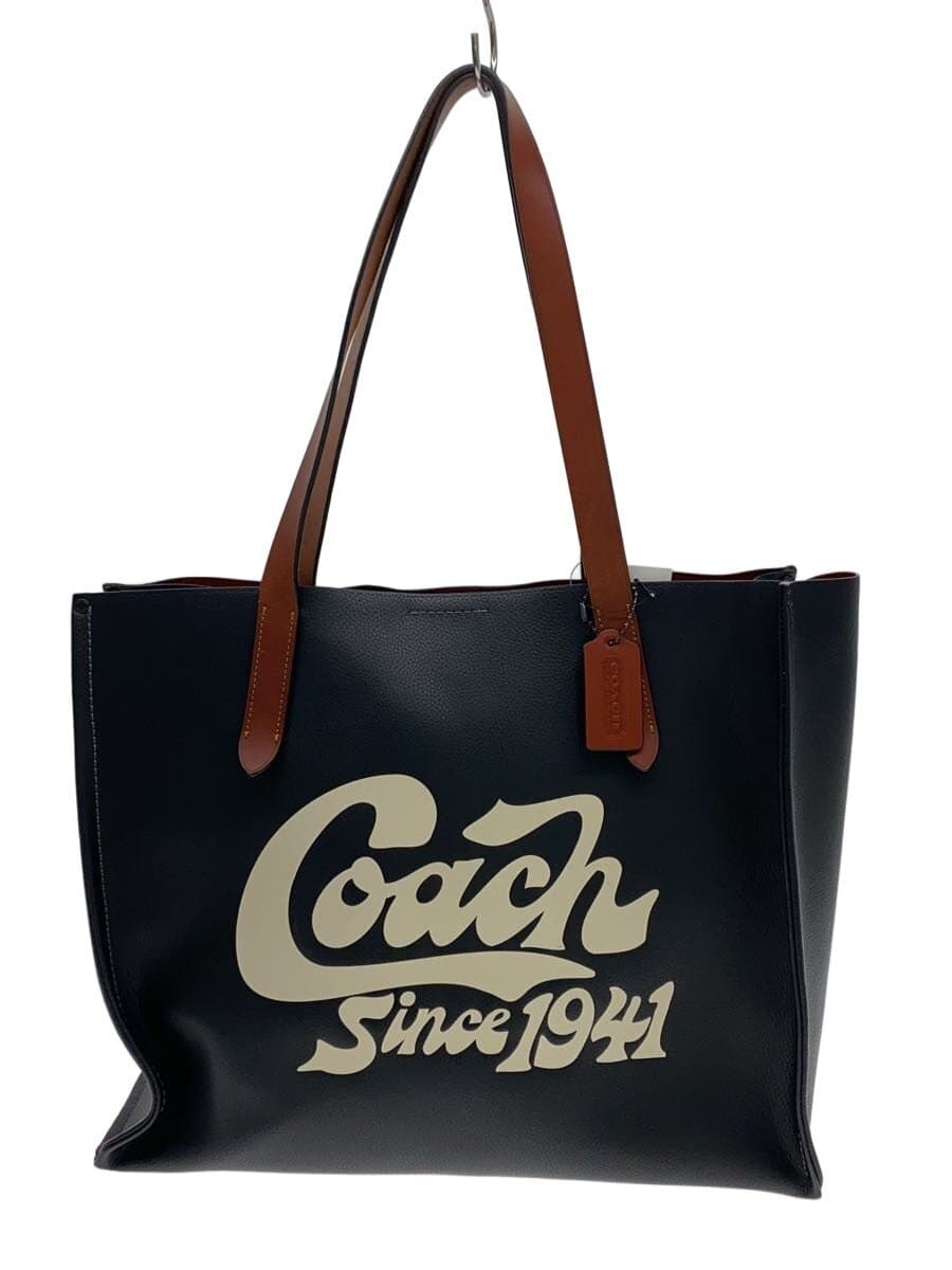 COACH Relay Tote - Coach Graphic Leather Black CH766