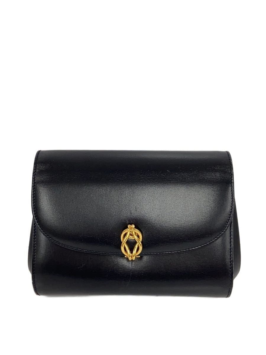 GUCCI Shoulder Bag Leather BLK All Do GUCCI