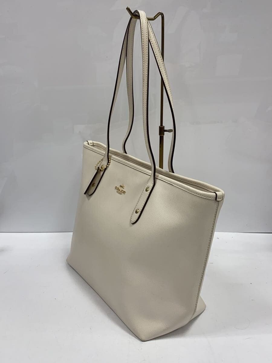 COACH Tote Bag Leather CRM 2