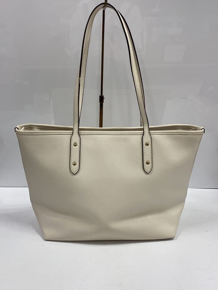 COACH Tote Bag Leather CRM 3