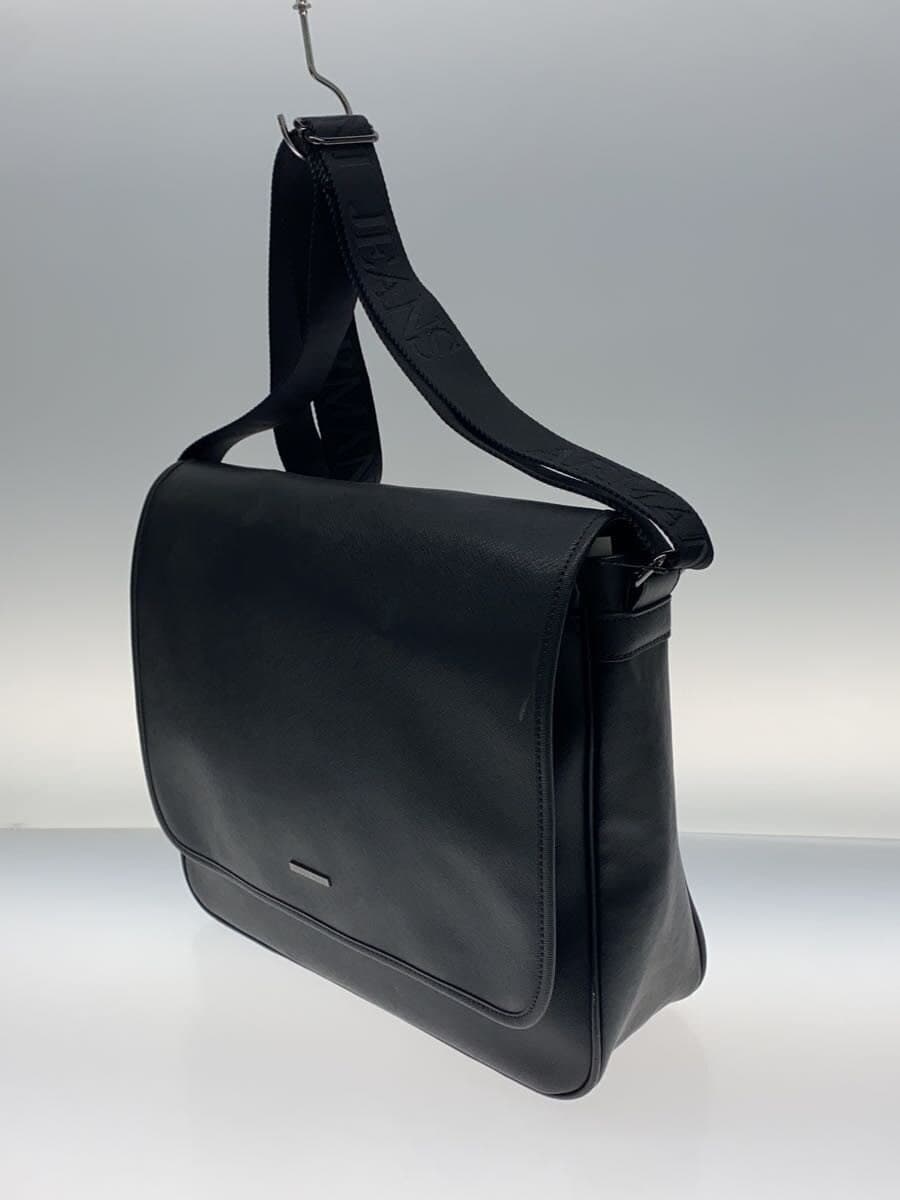 ARMANI JEANS Shoulder Bag Leather Black Plain CD991 932531 2