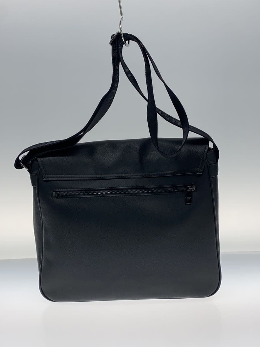 ARMANI JEANS Shoulder Bag Leather Black Plain CD991 932531 3