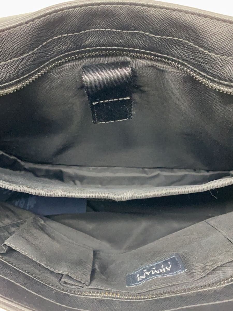 ARMANI JEANS Shoulder Bag Leather Black Plain CD991 932531 6